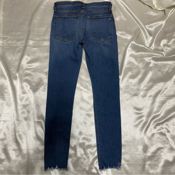 Rag & Bone Women’s Cate Mid-Rise Skinny Raw Edge Jeans Size 25 - Picture 5 of 10